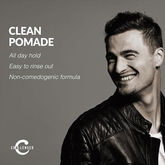 Challenger Fragrance Free Cream Pomade | Non-Comedogenic Styling Product | Unscented Hair Gel | Medium Firm Hold & Clean Ingredients | 1.5oz