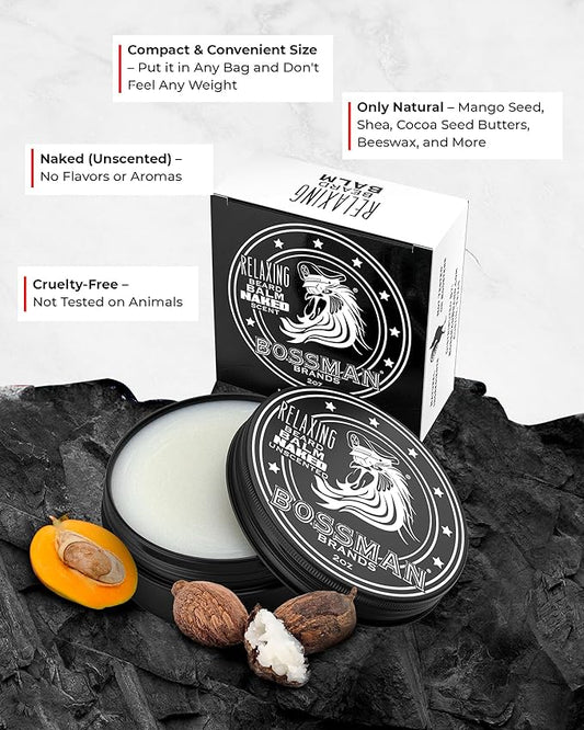 Bossman Beard Oil Jelly and Relaxing Beard Balm Combo- Naked Scent