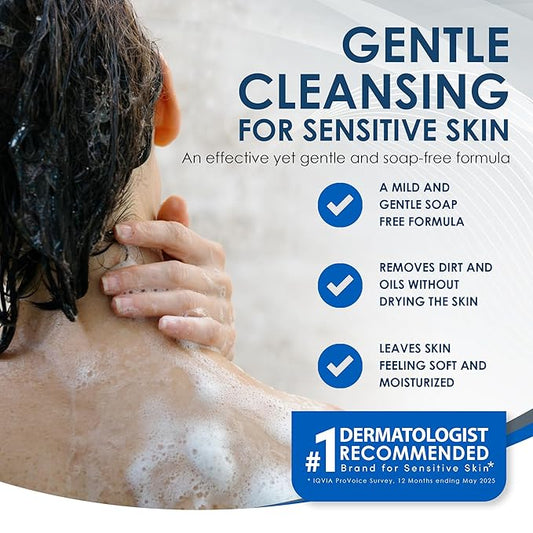 Vanicream Gentle Body Wash, 12 Fl Oz, Formulated without Common Irritants for Sensitive Skin, Gentle Cleanse and Moisture, Removes Dirt & Oils, Non-Drying, pH-Balanced Shower Gel