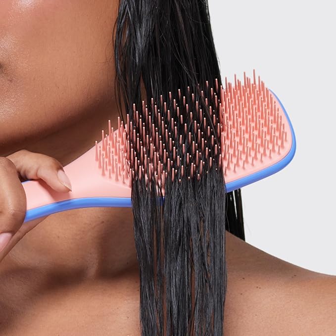 Tangle Teezer Ultimate Detangler Brush for Wet & Dry Hair, Eliminates Knots & Reduces Breakage for All Hair Types, Apricot Blaze