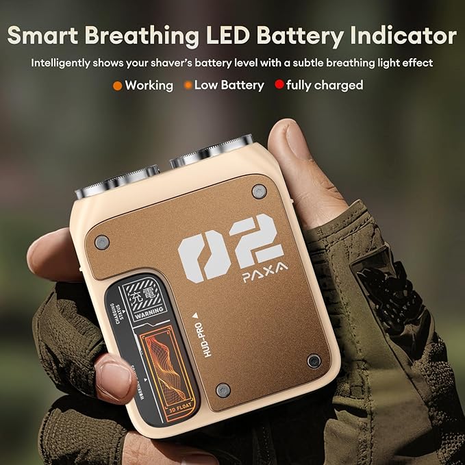 PAXA Mini Electric Shaver for Men,9000RPM Electric Razor for Men,Magnetic Dual-Head Rotary Pocket Shaver IPX7 Waterproof Wet & Dry for Shaving Face,USB-C Rechargeable for Home,Car,Travel(Yellow)