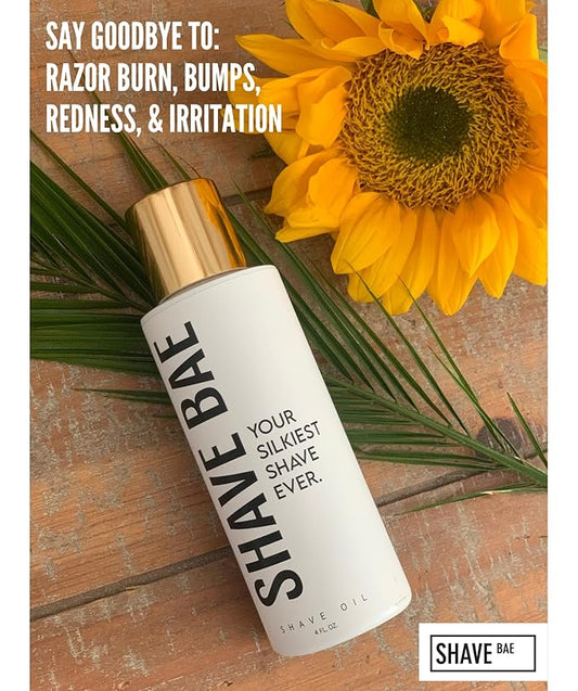 ALL-NATURAL Shaving Oil - No Razor Burn or Bumps | Hydrating | Beard & Bikini Lines | Silky Smooth Skin | Non-Toxic, Made in USA | Ditch Shaving Cream & Skip Lotion | Best shave ever