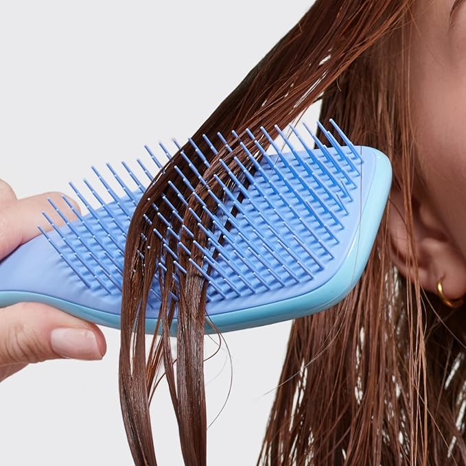 Tangle Teezer Ultimate Detangler Brush for Wet & Dry Hair, Eliminates Knots & Reduces Breakage for All Hair Types, Denim Blues
