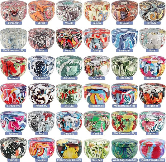 36 Pack Scented Candles Set for Home, Relaxing Stress Relief, Aromatherapy - Natural Soy Wax and Fragrance - Gifts for Women, Mom, Best Friend, Wife, Birthday