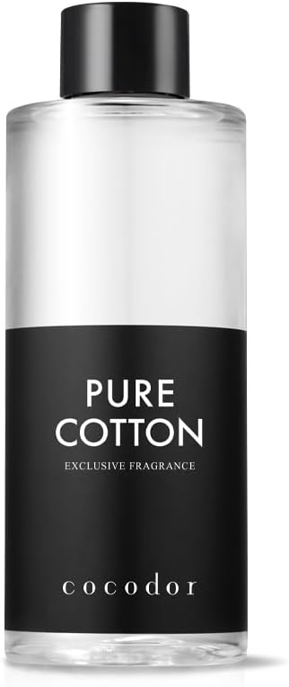 COCODOR Reed Diffuser Oil Refill/Pure Cotton/6.7oz(200ml)/1 Pack/Aroma Therapy, Home Fragrance, Scented Oils, Oils for Reed Diffuser, Office Décor, Decoration