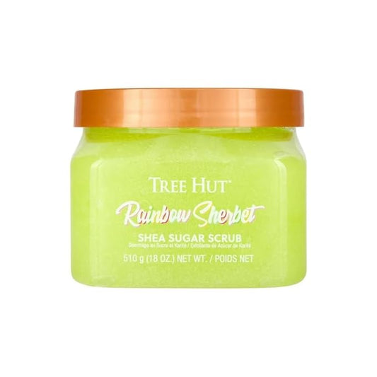 Tree Hut Rainbow Sherbet Shea Sugar Scrub, Exfoliating Body Scrub Removes Dead, Dry Skin for a Soft & Hydrated Feel, Nourishing Essential Body Care, 18 fl oz.