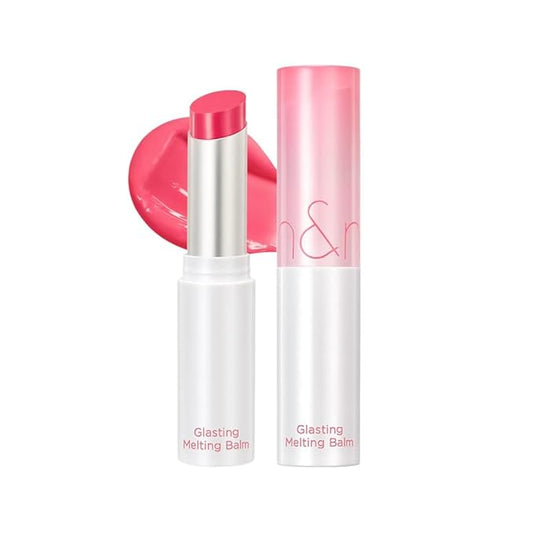 rom&nd GLASTING MELTING BALM 02 Lovey Pink | K-Beauty Vegan Tinted Lip Balm for Dewy, Hydrated, & Plump Lips | Non-Sticky Glossy Finish & Buildable Vibrant Color