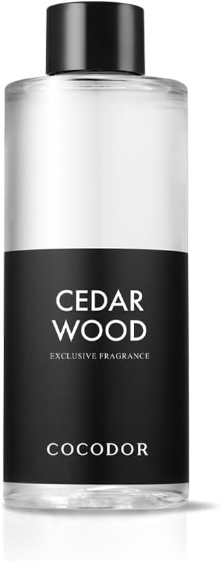 Cocod'or COCODOR Reed Diffuser Oil Refill/Cedar Wood /200ml / 1 Pack/Aromatherapy, Home Fragrance, Scented Oils, Oils for Reed Diffuser, Bathroom Home Decor
