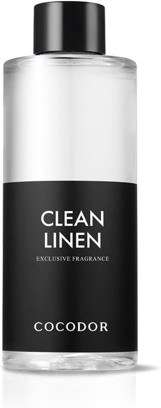 COCODOR Reed Diffuser Oil Refill/Clean Linen /200ml / 1 Pack/Aromatherapy, Home Fragrance, Scented Oils, Oils for Reed Diffuser, Bathroom Home Decor