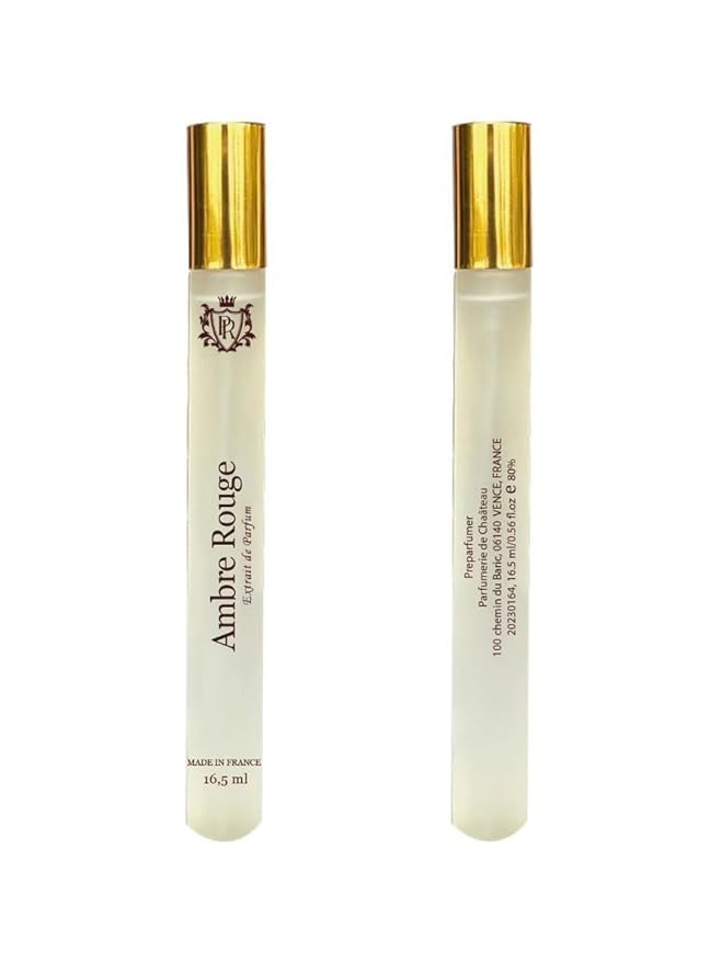 from France Ambre Rouge Perfume 16ml – Oriental Floral Scent – Elegant Fragrance with Saffron, Jasmine & Amber – Deep Oud Finish