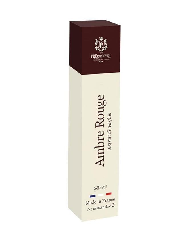 from France Ambre Rouge Perfume 16ml – Oriental Floral Scent – Elegant Fragrance with Saffron, Jasmine & Amber – Deep Oud Finish