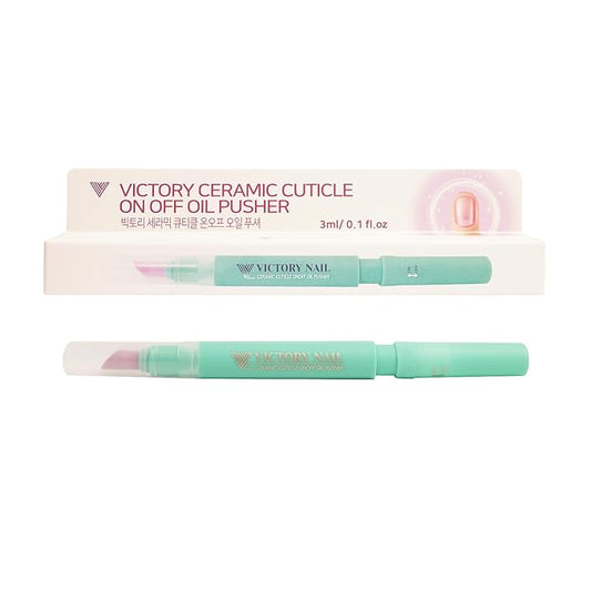 1PCS Ceramic Cuticle On/Off Oil Pusher Cuticle Pusher (Mint)