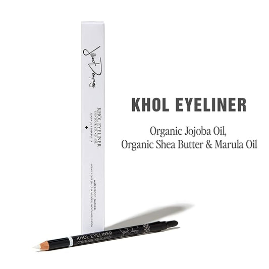 Jillian Dempsey Khol Eyeliner: Clean, Waterproof Eyeliner Pencil with Built-In Smudger for Effortless Blending – Rich Pigment, Cruelty-Free, FTA White