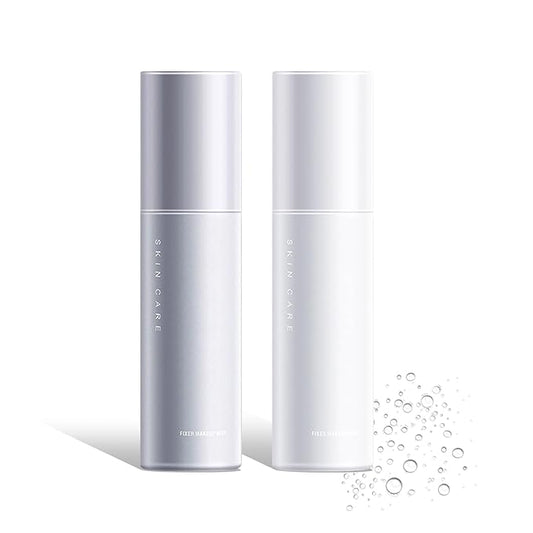 2PCS Makeup Setting Spray Set for Face, Weightless Long Lasting Waterproof Fixing Makeup Setting Face Spray, Smudge-proof, Hydrating & Refreshing Setting Spray(E)