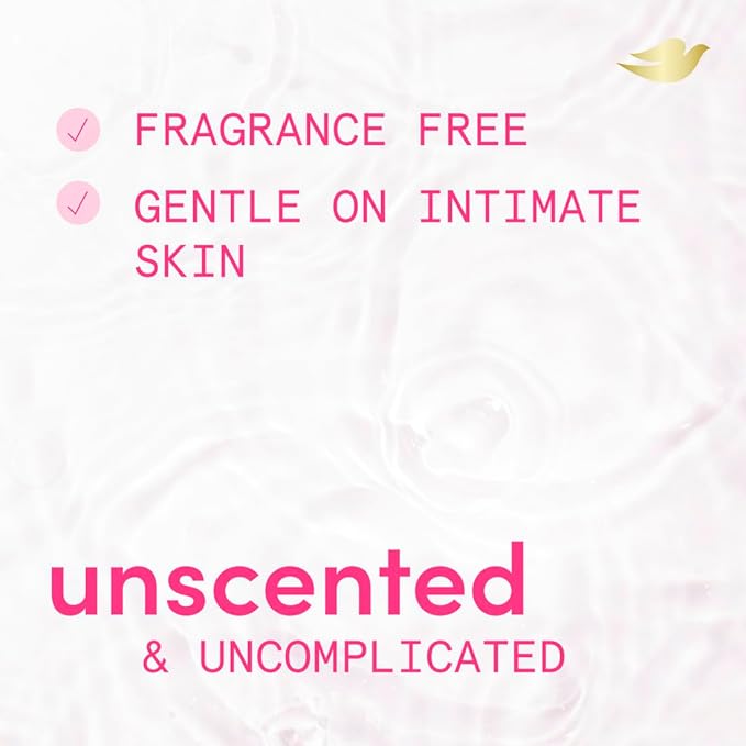 Dove Whole Body & Intimate Wash for Women - Gynecologist Tested Unscented Feminine Wash For Sensitive Skin, 8 oz