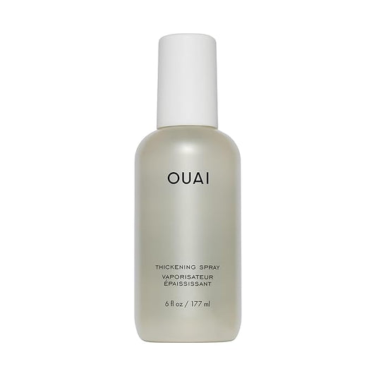 OUAI Hair Thickening Spray - Thickening & Volumizing Spray for Instantly Thicker, Fuller-Looking Hair - Protects, Strengthens & Repairs with Amaranth Peptide & Amino Acids (6 Fl Oz)