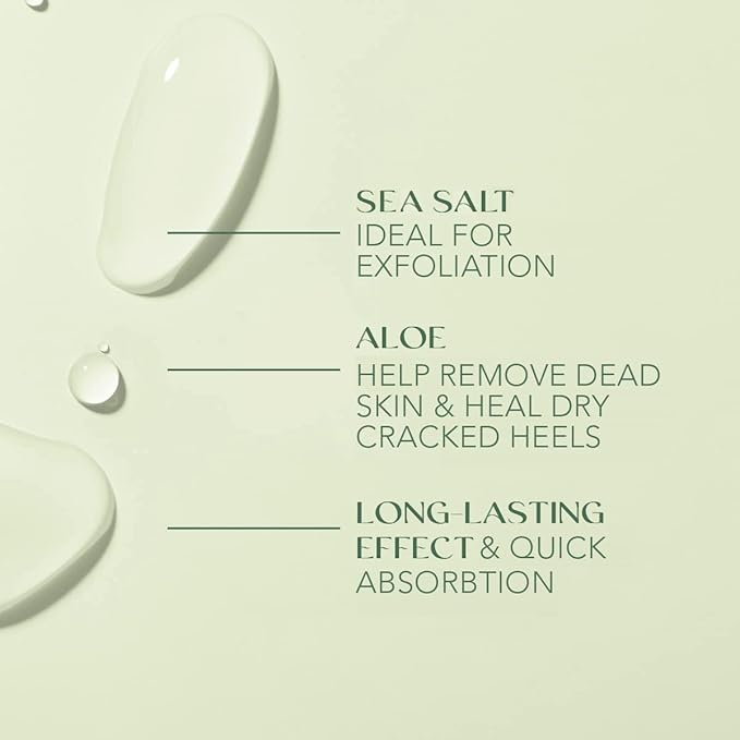 Sea Salt & Aloe Foot Masks - Cracked Heel Treatment, Soothing & Hydrating, Exfoliating Foot Mask - Dermatologist Tested Korean Skincare - Clean Beauty, Cruelty-Free, All Skin Types - 3 Pairs