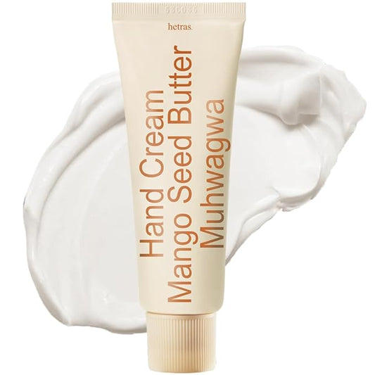 hetras. Perfume Hand Cream | Muhwagwa - Rich and Sweet Fig Scent | Korean Subtle Perfumed Hand Moisturizer with Mango Seed & Shea Butter | Hydrates, Nourishes & Softens Very Dry Skin, 1.69oz.