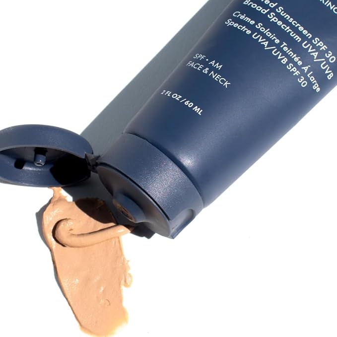 Glowbiotics Tinted Reef-Safe Sunscreen SPF 30: Non-Greasy Daily UVA/UVB Protection | Breathable Mineral Primer with Vitamins, 2 Fl Oz