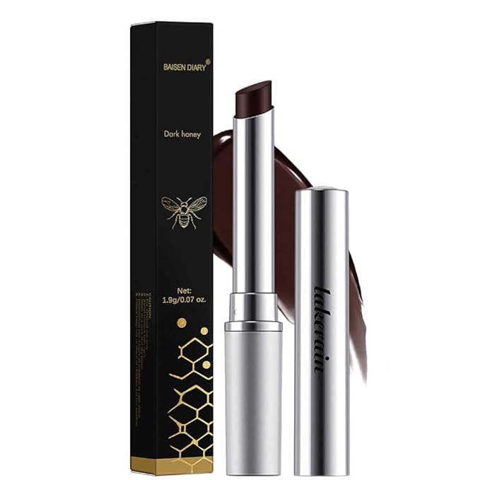 2PCS Honey Lipstick Tinted Lip Balm - Sheer Hydrating Lipstick for All Skin Tones - Moisturizing Lip Color, Nourishing Lip Balm with a Hint of Natural Black Cherry Tint