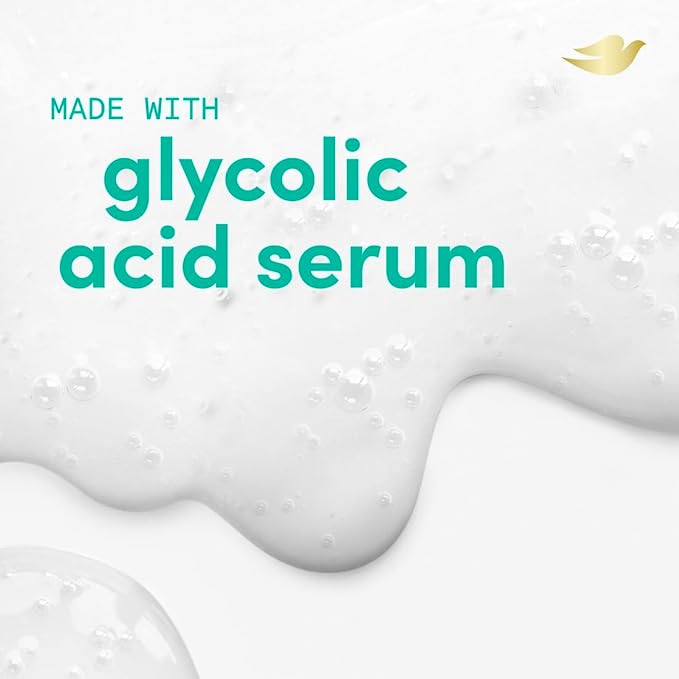 Dove Glycolic Serum Body Wash for Women - pH Optimized Feminine Wash For Skin Renewal & Odor Control, 14.2 oz