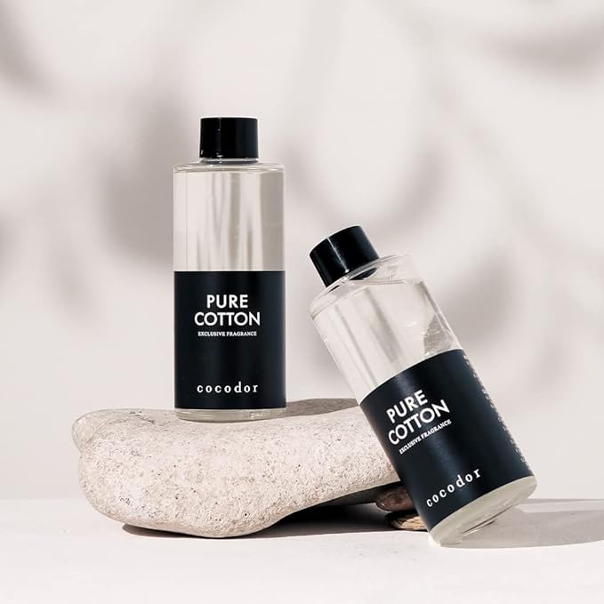 COCODOR Reed Diffuser Oil Refill/Pure Cotton/6.7oz(200ml)/1 Pack/Aroma Therapy, Home Fragrance, Scented Oils, Oils for Reed Diffuser, Office Décor, Decoration