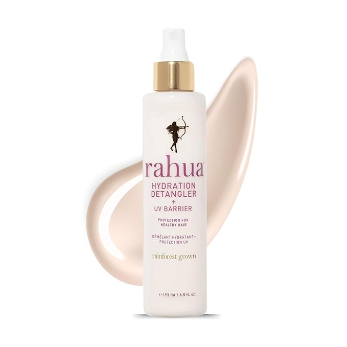 Rahua Hydration Detangler Spray + UV Barrier, Vegan Leave In Hair Spray, Conditioner for Added Shine, Damage Protection, Humidity & Frizz Control, Oil, Morete & Mango, All Hair Types, 6.5 Fl Oz
