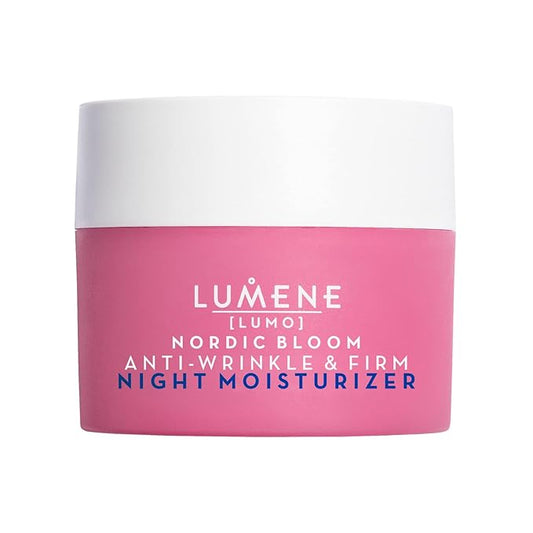 Lumene [Lumo Nordic Bloom Anti-Wrinkle + Firming Night Cream - Hydrating Face Moisturizer for Visibly Firmer, Radiant & Smooth Skin - Formulated with Pre-Retinol Complex + Lingonberry Extract (50ml)