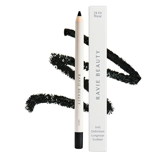 Ravie Beauty Soft Definition Longwear Eyeliner Pencil – Soft, Blendable, Waterproof & Smudge-Resistant Eye Liner for Everyday Natural Look – Vegan, Cruelty-Free, Clean Formula (Onyx)