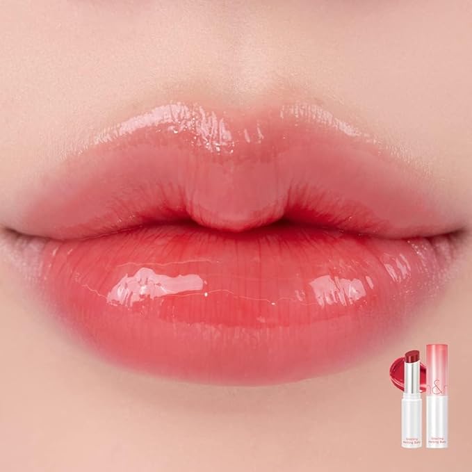 rom&nd GLASTING MELTING BALM 04 HIPPIE BERRY - K-Beauty Hydrating Lip Gloss Stick for Crystal Water-Gloss Shine, Vivid Long-Lasting Tint & Plump, Non-Sticky Comfort