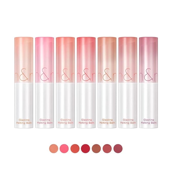 rom&nd GLASTING MELTING BALM 02 Lovey Pink | K-Beauty Vegan Tinted Lip Balm for Dewy, Hydrated, & Plump Lips | Non-Sticky Glossy Finish & Buildable Vibrant Color