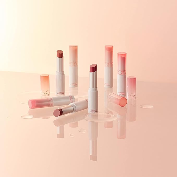 rom&nd GLASTING MELTING BALM 02 Lovey Pink | K-Beauty Vegan Tinted Lip Balm for Dewy, Hydrated, & Plump Lips | Non-Sticky Glossy Finish & Buildable Vibrant Color