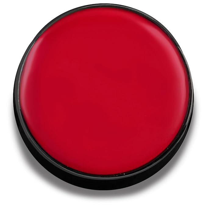 Mehron Makeup Color Cups | Stage, Foundation, Face Paint, Body Paint, Halloween Makeup | Greasepaint .5 oz (14 g) (Red)