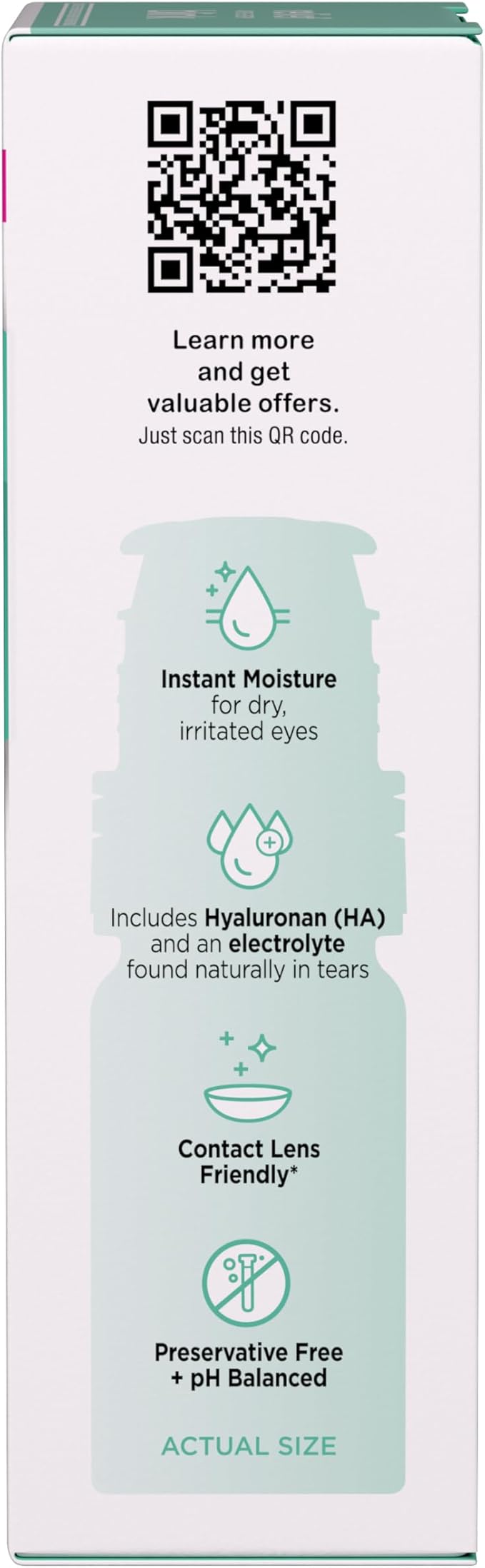 Blink Boost Preservative-Free Lubricating Eye Drops, Moisturizing & Soothing for Mild Dry Eyes, with Hyaluronate, Hydrating Relief Instant Comfort Throughout the Day, Contact Lens Friendly, 0.34 FL Oz