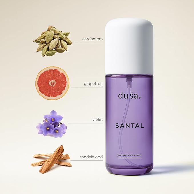 DUSA Santal Hair Perfume & Body Mist for Women – Long Lasting Body and Hair Mist, Vacation Spray & Perfume para el Cabello de Mujer with Nourishing Oil, 100 ml