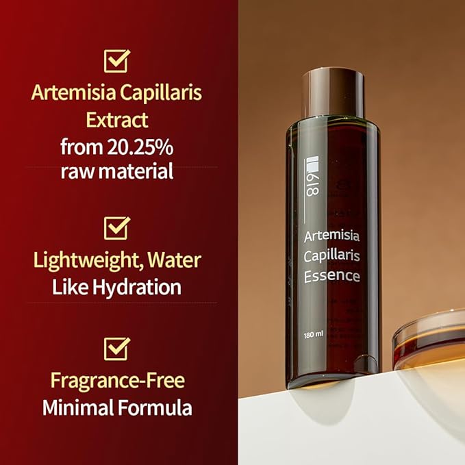 1.618 Artemisia Capillaris Essence 180ml - Soothing & Hydrating Korean K-Beauty Essence for Sensitive Skin, 6.08 fl oz (180ml)