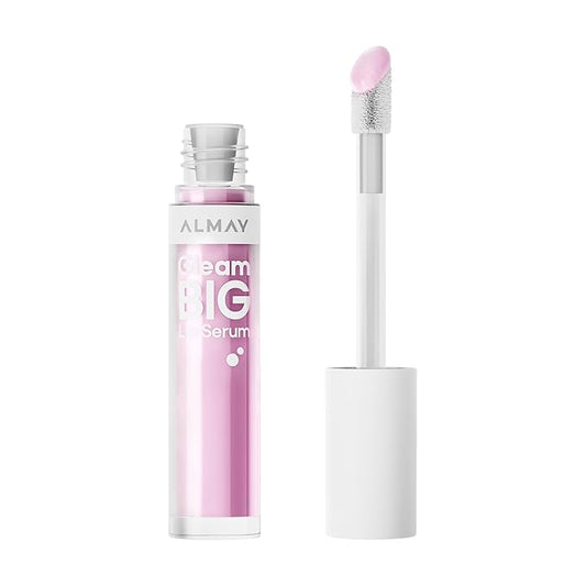 Almay Gleam Big Lip Serum, Hydrating and Moisturizing, Hypoallergenic Lip Gloss, Non-Sticky, 200 Lavender Dreams, 0.13 fl oz