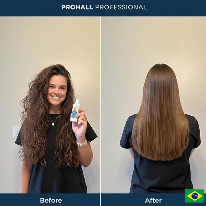 Brazilian Keratin Treatment Blowout Complex-PROHALL SELECT ONE 4.05 oz-Formaldehyde Free Keratin Hair Treatment at Home-Queratina Brasileña Keratina Para Alisar el Pelo Sin Formol-Off White
