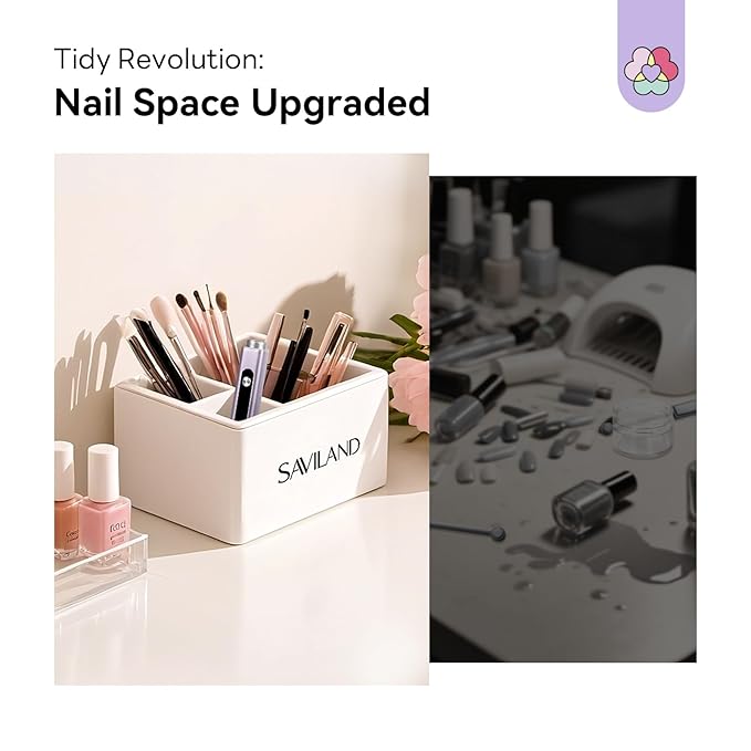 SAVILAND Advanced U V Light for Gel Nails: 3 In 1 U V Nail Lamp Cat Eye Magnet 8s Flash Cure Lamp Nail Stamp LCD Display Mini Portable Nail Dryer Rechargeable with 3 Timers Design Art Tools Home DIY