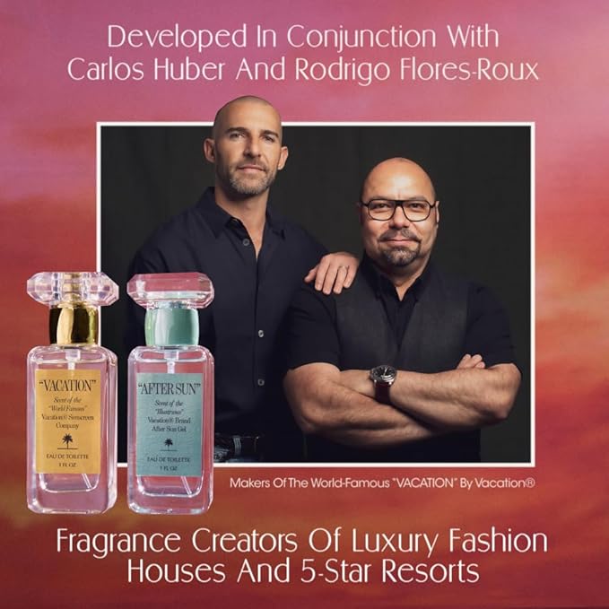 "AFTER SUN" Eau de Toilette by Vacation Sunscreen, Blends Notes of Classic Aloe Vera Gels, Fresh Tropical Perfume for Women & Men, Scent of Summer Nights, Travel Size, 1 Fl. Oz.