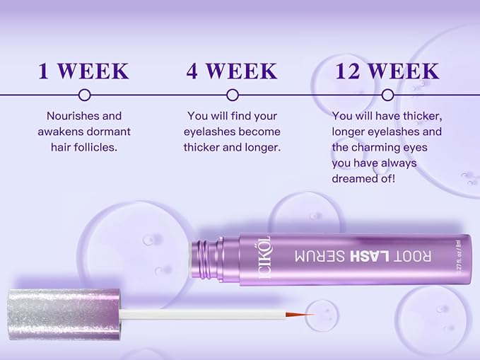 Lash Serum for Eyelash Growth, Premium Lash Enhancing Serum for Women & Men with Advanced Formula Volumizing Longer Fuller and Thicker Looking Lashes, Vegan & Cruelty-Free