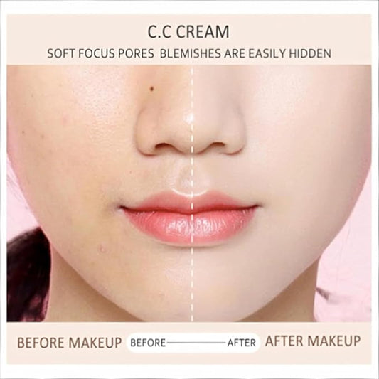 Cc Cream Self Adjusting For Mature Skin,Perbella CC Cream for Older Women (1 PCS Natural)