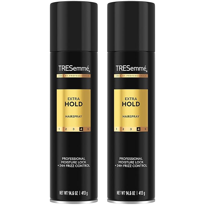 TRESemmé Hairspray, Extra Hold, 2-Pack – Moisturizing Hair Spray, Anti-Frizz Products, Humidity Protection, 14.6 Oz Ea