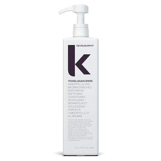 KEVIN.MURPHY YOUNG.AGAIN.RINSE - Moisturising Anti-Ageing Conditioner - For Ageing, Dry, Damaged & Brittle Hair - Hair Repair - With Amino Acids - Sulphate & Paraben Free - 1 L / 33.8 fl oz
