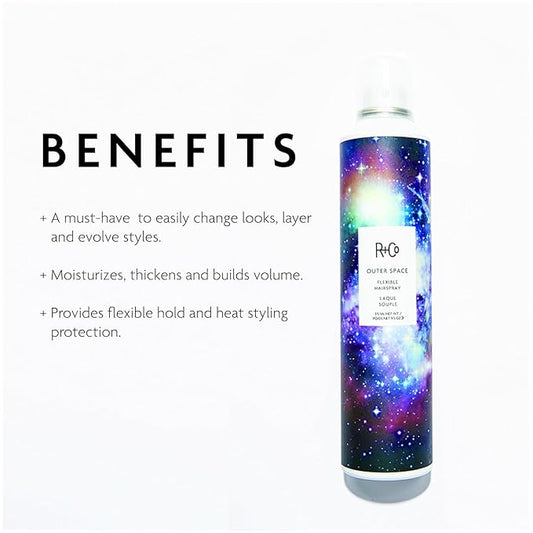 R+Co Hair Spray Set for Volume and Hold | Outer Space & Balloon Hairsprays | Instant Volume and Texture | Lightweight For Long Lasting Hairstyles | Vegan + Cruelty-Free | 9.5 oz + 5 oz (Pack of 2)