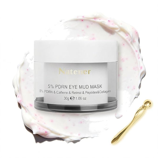 5% PDRN Eye Cream Clay Mask, DIY Under Eye Patches for Puffy eyes, Dark Circles & Wrinkle Custom Fit on All Face | Caffeine, Retinol, Collengen, Peptides, Hyaluronic - Korean Popular EyeCare - 1.06OZ
