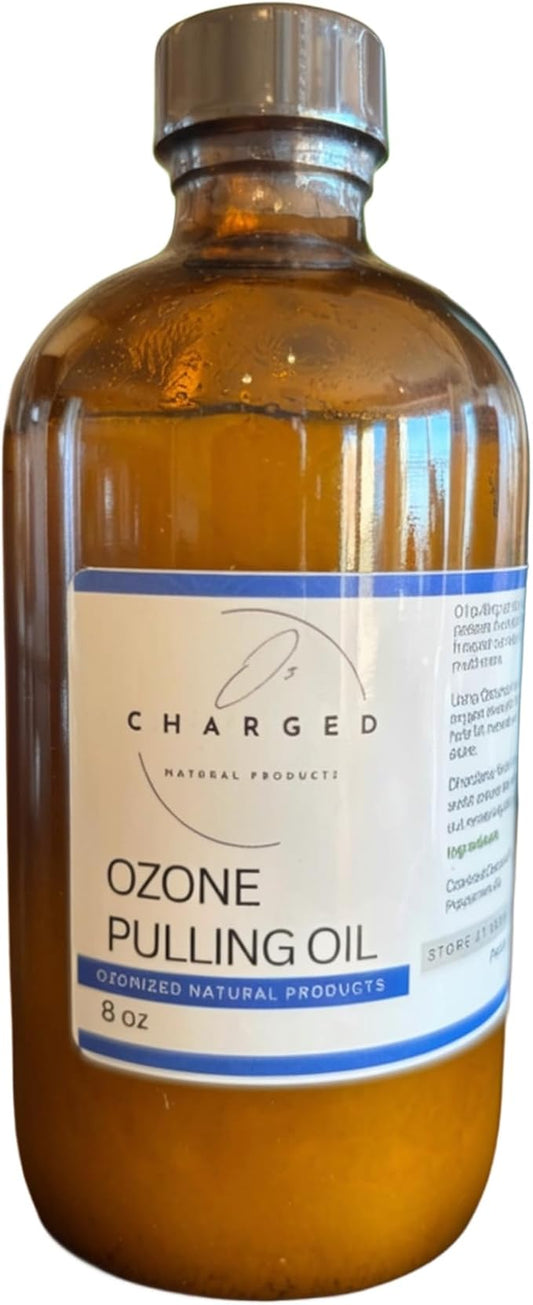 Ozone Pulling Oil, 8 oz, Ozonized Coconut Oil, Peppermint, Moisturizing, Soothing, Natural, Healing, O3 Oils