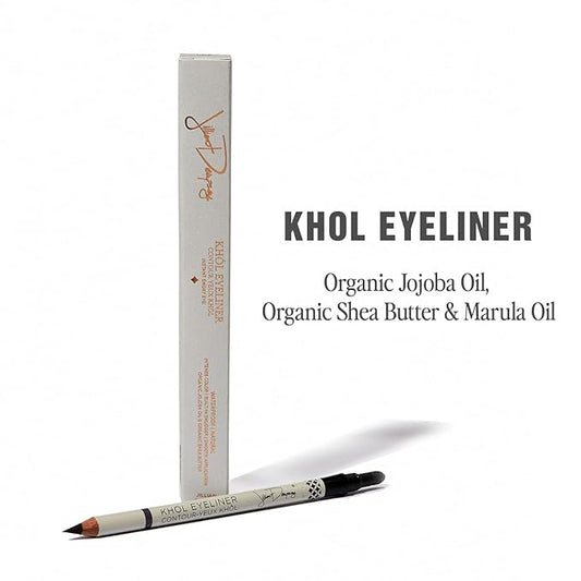 Jillian Dempsey Khol Eyeliner: Clean, Waterproof Eyeliner Pencil with Built-In Smudger for Effortless Blending – Rich Pigment, Cruelty-Free, Rich Brown