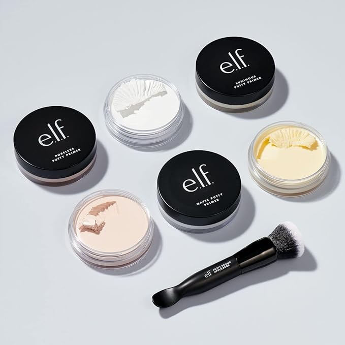 e.l.f. Putty Primer Brush & Applicator, Dual-Ended Makeup Tool For Applying e.l.f. Putty Products, Made With Synthetic Bristles, Vegan & Cruelty-Free