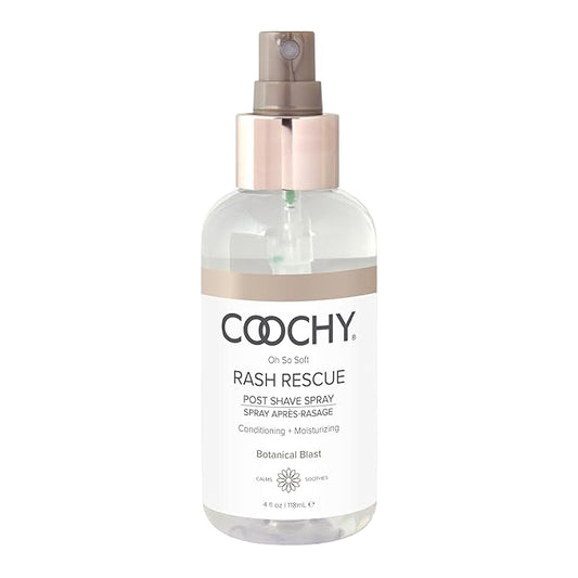 Coochy Rash Rescue Post Shave Spray - Natural Hydrating After Shave Skincare Moisturizer - Ingrown Hair Body Mist - Botanical Blast, 4 fl oz/118 mL